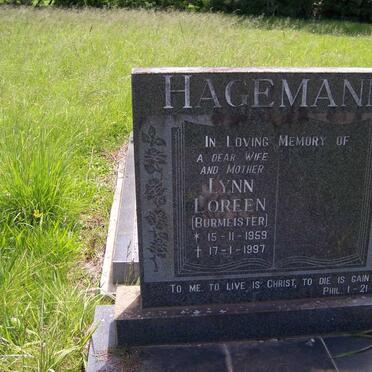 HAGEMANN Lynn Loreen BURMEISTER 1959-1997