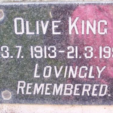 KING Olive 1913-1996
