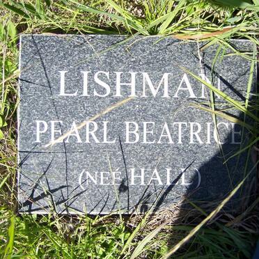 LISHMAN Pearl Beatrice nee HALL