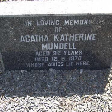 MUNDELL Agatha Katherine -1976