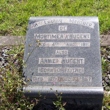 NUGENT Mortimer -1911 &amp; Annie GRIFFITHS -1957