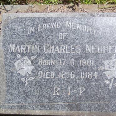 NEUPER Martin Charles 1901-1984