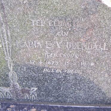 ODENDAAL Maria E.V. nee CROUS 1875-1948