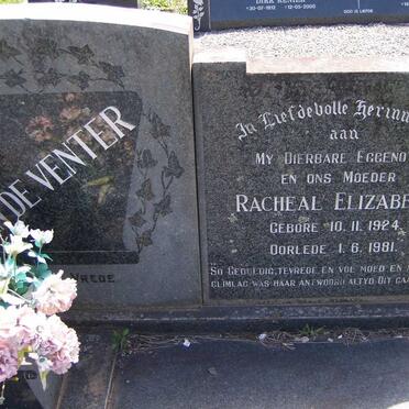 VENTER Racheal Elizabeth, van de 1924-1981
