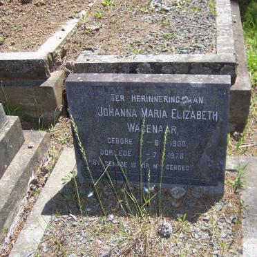 WAGENAAR Johanna Maria Elizabeth 1900-1978
