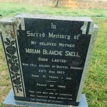 SNELL Miriam Blanche nee LARTER -1957