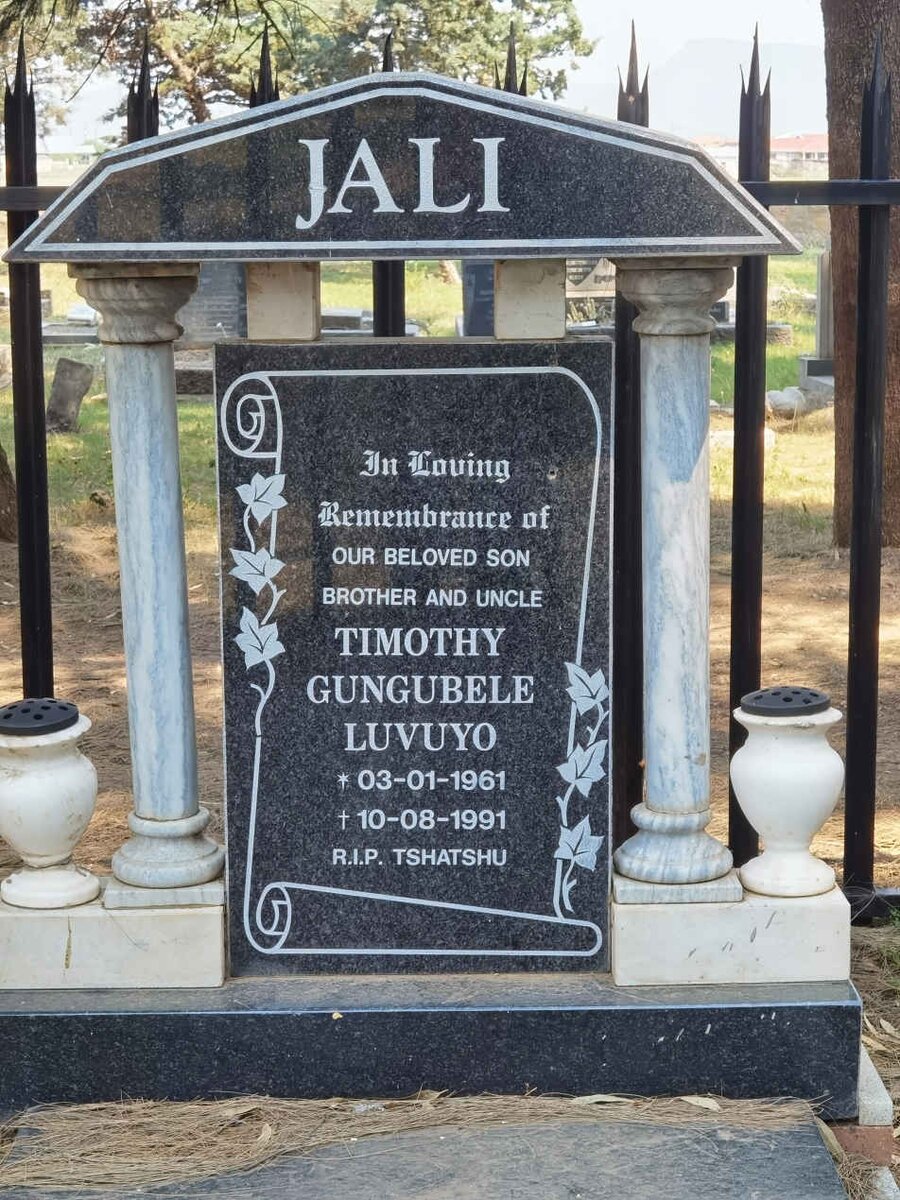 JALI Timothy Gungubele Luvuyo 1961-1991