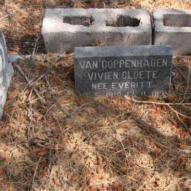 COPPENHAGEN Vivien Cloete, van nee EVERITT 191?-19?