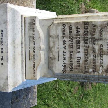 DRY Hendrina Petronella Jacomina 1891-1917