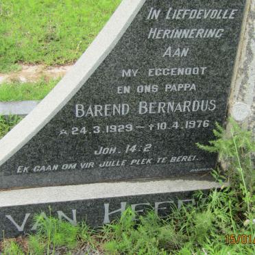 HEERDEN Barend Bernardus, van 1929-1976