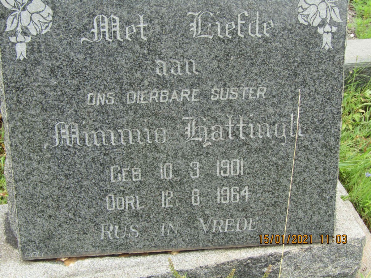 HATTINGH Mimmie 1901-1964