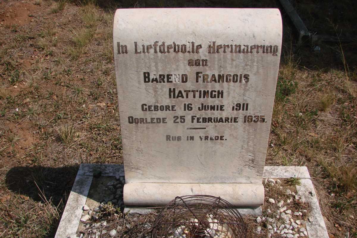 HATTINGH Barend Francois 1911-1935