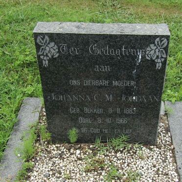 JORDAAN Johanna C.M. nee BEKKER 1883-1966