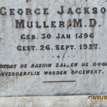 MULLER George Jackson 1896-1927