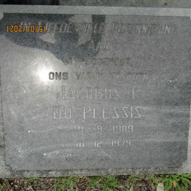 PLESSIS Jacobus P., du 1909-1979