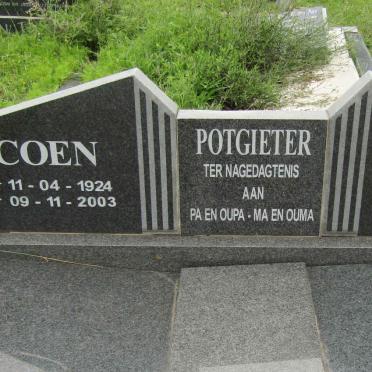 POTGIETER Coen 1924-2003 &amp; Cathy 1926-2001