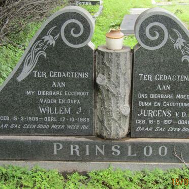 PRINSLOO Willem J. 1905-1969 &amp; Jurgens v. d. H. DU PLESSIS 1917-1992