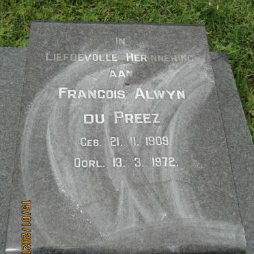 PREEZ Francois Alwyn, du 1909-1972