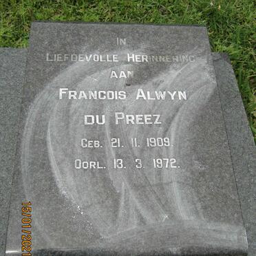 PREEZ Francois Alwyn, du 1909-1972