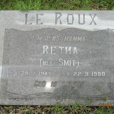 ROUX Retha, le nee SMIT 1945-1980
