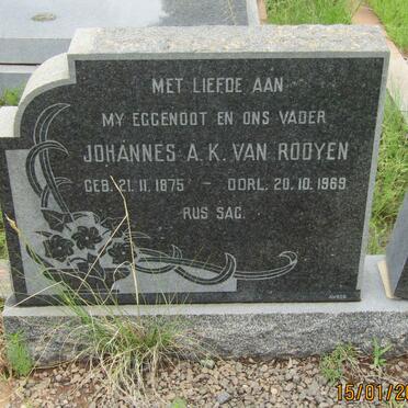 ROOYEN Johannes A. K., van 1875-1969