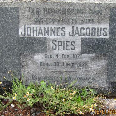 SPIES Johannes Jacobus 1877-1939