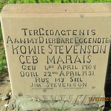 STEVENSON Kowie nee MARAIS 1904-1951