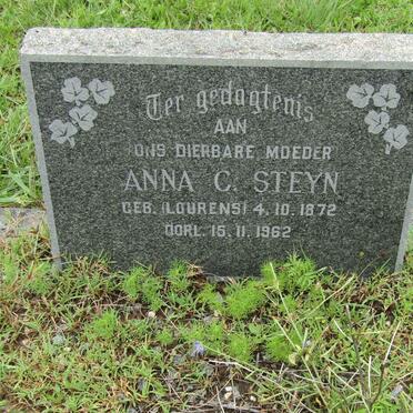 STEYN Anna C. nee LOURENS 1872-1962
