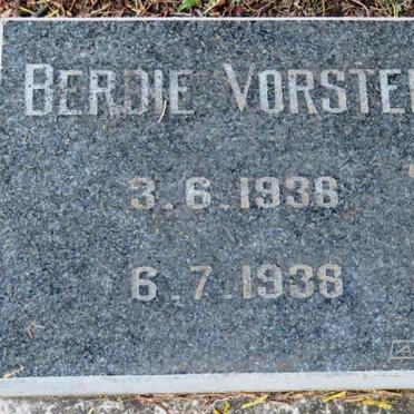 VORSTER Berdie 1938-1938