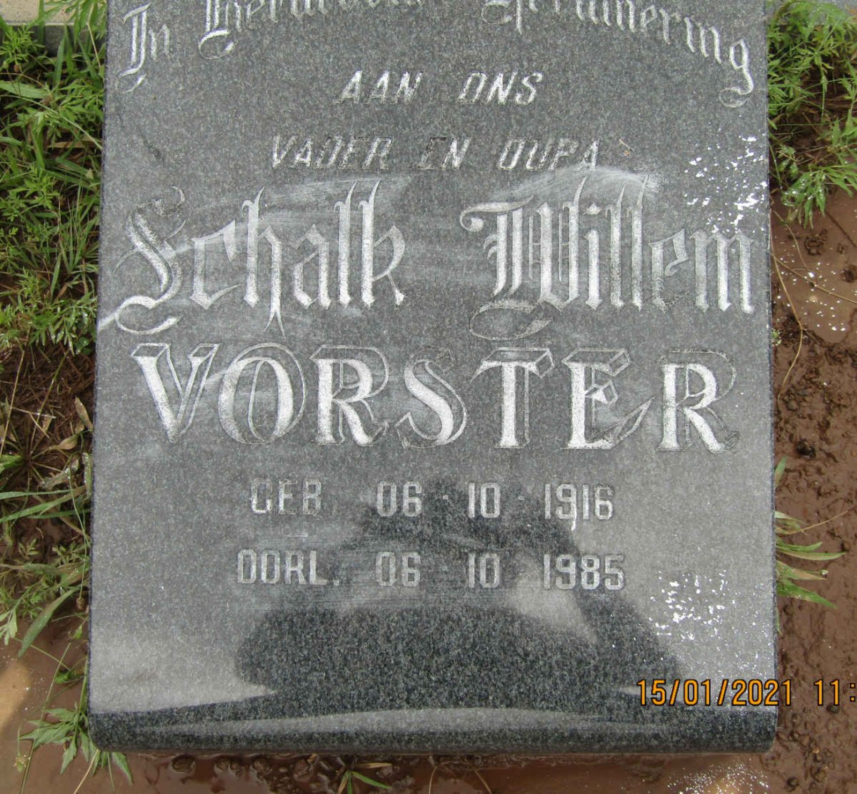 VORSTER Schalk Willem 1916-1985