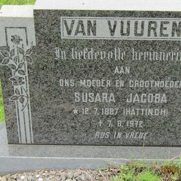 VUUREN Susara Jacoba, van nee HATTINGH 1887-1972