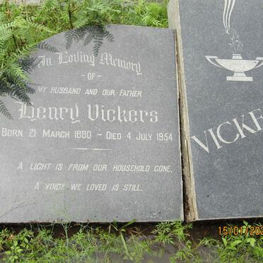 VICKERS Henry 1880-1954 &amp; Maria J.E. VORSTER 1882-1967