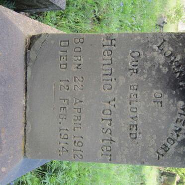 VORSTER Hennie 1912-1914