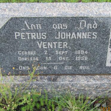 VENTER Petrus Johannes 1884-1950