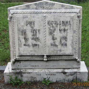 WET Dirk, de 1856-1938 &amp; Nicolasina 1856-1938