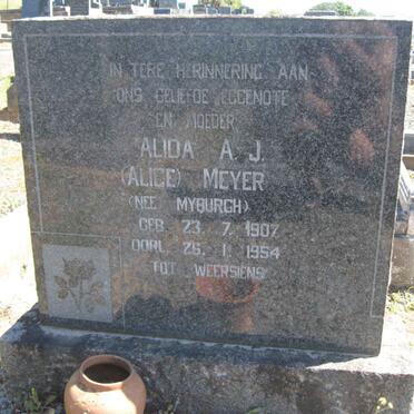 MEYER Alida A.J. nee MYBURGH 1907-1954