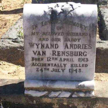 RENSBURG Wynand Andries, van -1913
