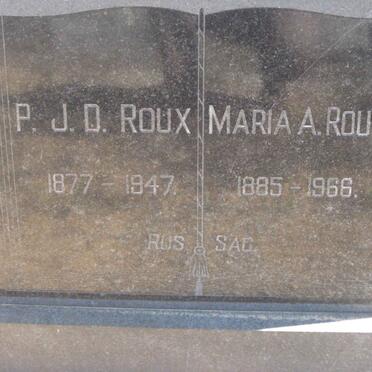 ROUX P.J.D. 1877-1947 &amp; Maria A. 1885-1966