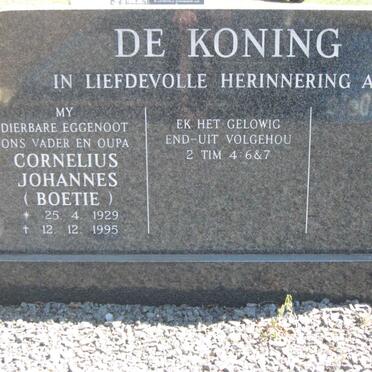 KONING Cornelius Johannes, de 1929-1995