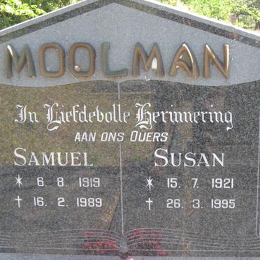 MOOLMAN Samuel 1919-1989 &amp; Susan 1921-1995