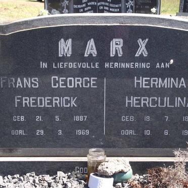 MARX Frans George Frederick 1887-1969 &amp; Hermina Herculina 1883-1972