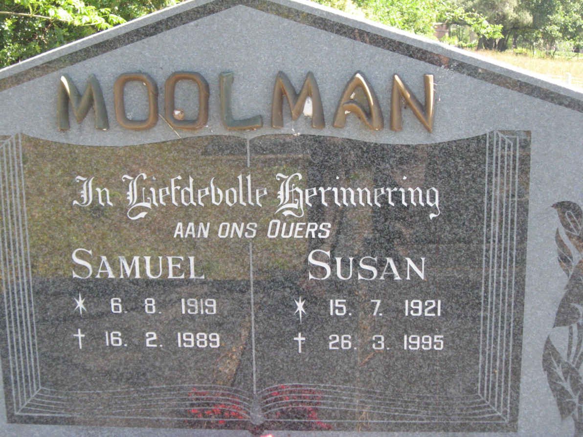 MOOLMAN Samuel 1919-1989 & Susan 1921-1995