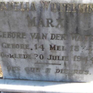 MARX Cornelia Wilhelmina nee VAN DER WATT 1874-1944