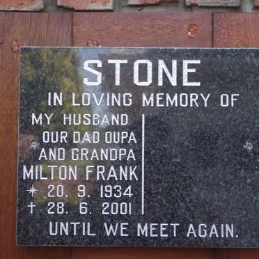 STONE Milton Frank 1934-2001