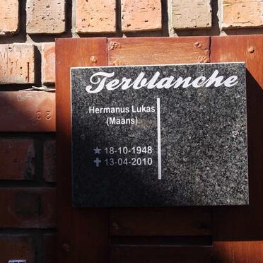 TERBLANCHE Hermanus Lukas 1948-2010