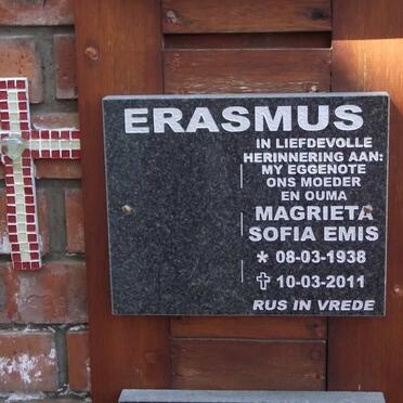 ERASMUS Magrieta Sofia Emis 1938-2011