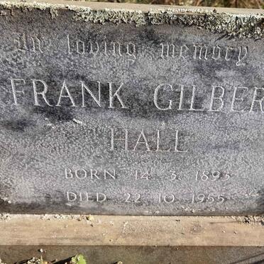 HALL Frank Gilbert 1893-1955