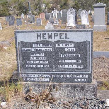 HEMPEL Otto Ferdinand 1887-1978 &amp; Alwine Wilhelmine Bertha WEYER 1895-1956