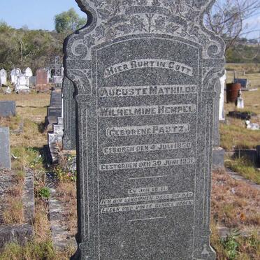 HEMPEL Auguste Mathilde Wilhelmine nee PAUTZ 1850-1931