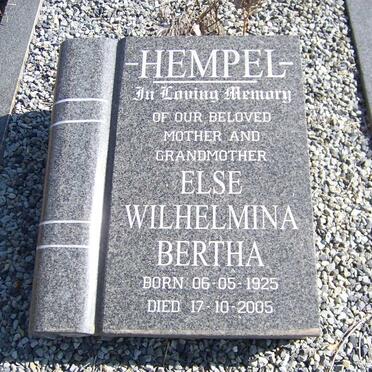 HEMPEL Else Wilhelmina Bertha 1925-2005